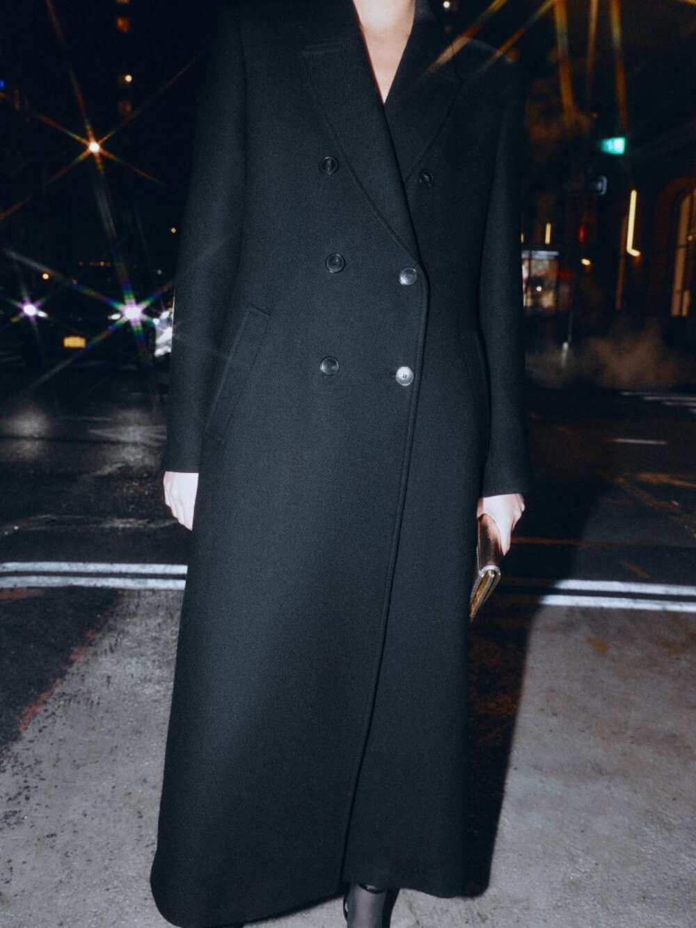 Zara Double-Breasted Oversized Coat 🖤 NWT Size Small - Picture 2 of 3